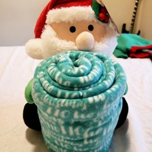 Santa Plush with Blanket